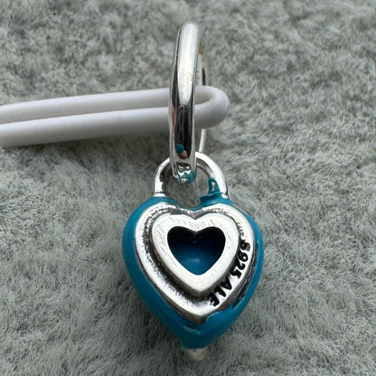 Charm Colgante Corazón Azul Turquesa