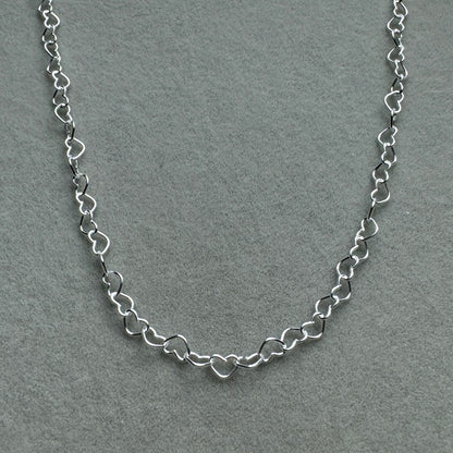 Collar Corazones Entrelazados 45 cm (Ajustable Al Largo Deseado)