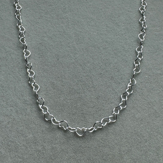 Collar Corazones Entrelazados 45 cm (Ajustable Al Largo Deseado)