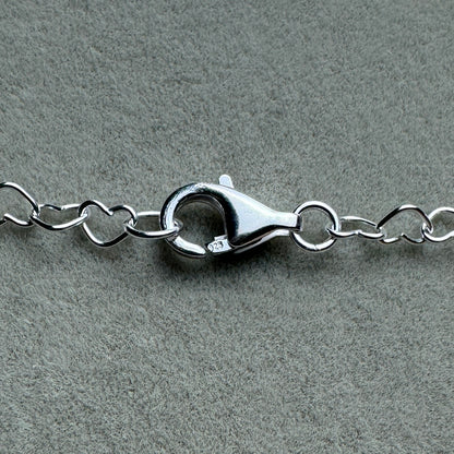 Collar Corazones Entrelazados 45 cm (Ajustable Al Largo Deseado)