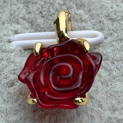 Charm Colgante Rosa Encantada De La Bella Y La Bestia Disney