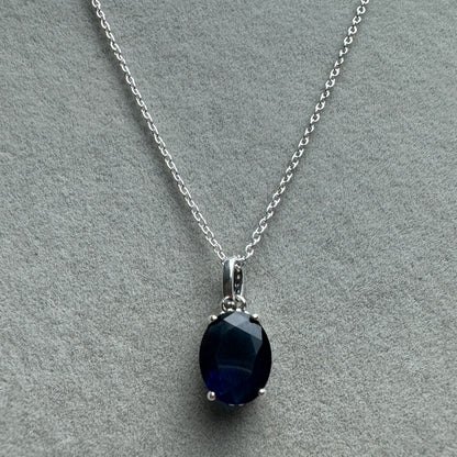 Collar Halo Azul Ovalado Brillante 45 cm (Ajustable A 42 Y 39 cm)