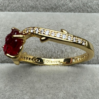 Anillo Rosa Encantada La Bella Y La Bestia Disney