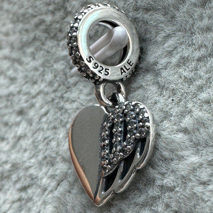 Charm Colgante Corazón Alas De Ángel
