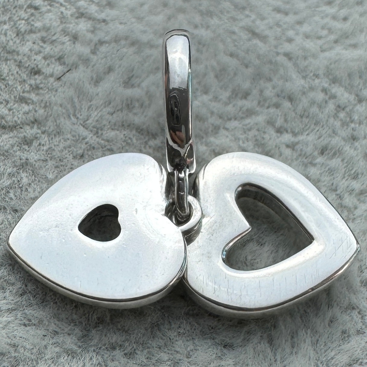 Charm Colgante Doble Corazón Con Perlas (Gracias Mamá Por Todo Lo Que Haces)