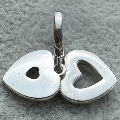 Charm Colgante Doble Corazón Con Perlas (Gracias Mamá Por Todo Lo Que Haces)