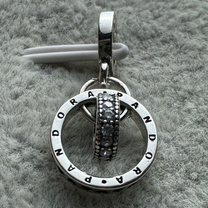 Charm Colgante Logotipo Con Zirconias
