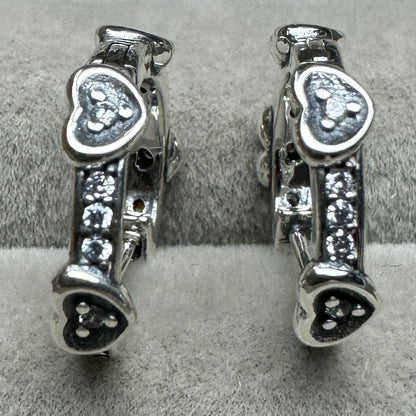 Aretes Corazones Pavé