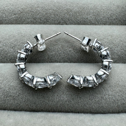 Aretes Corazones Brillantes