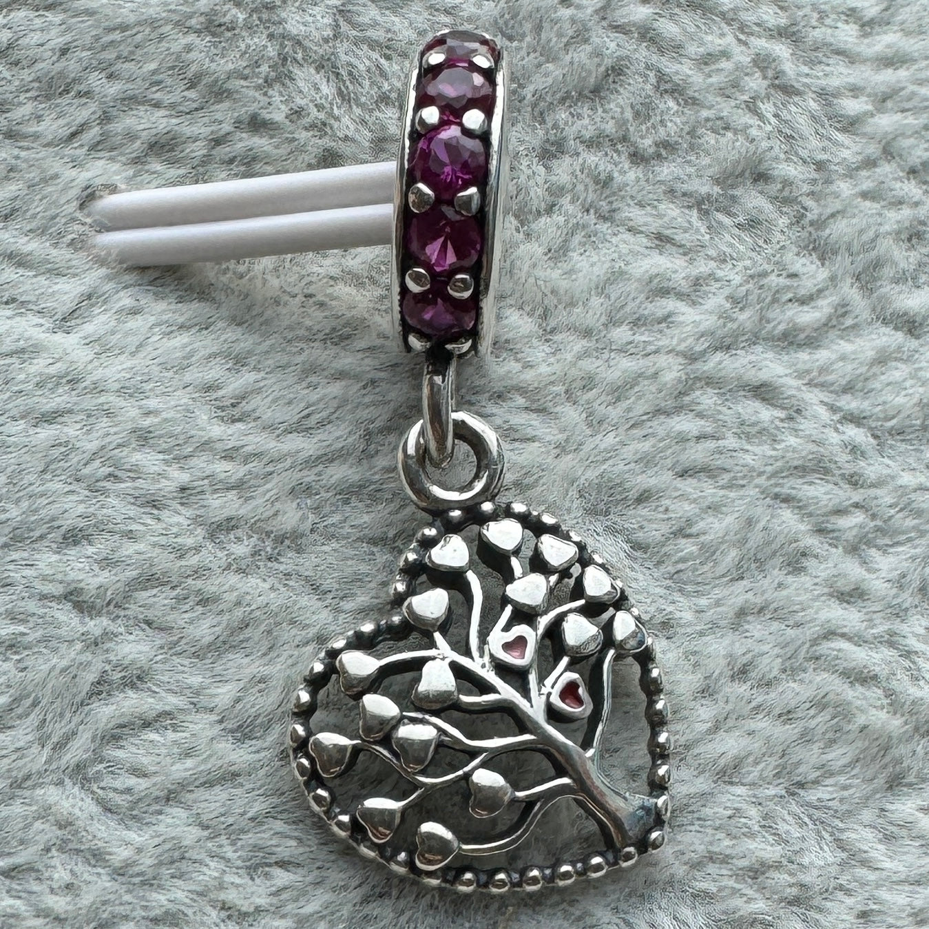 Charm Colgante Árbol De La Vida Forma Corazón