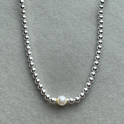 Collar Bolitas Y Perla 45 cm (Ajustable A 44, 42 Y 40 cm)