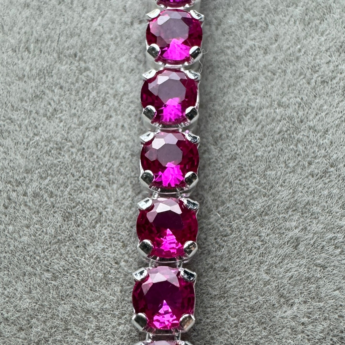 Brazalete Tenis Rosa Brillante