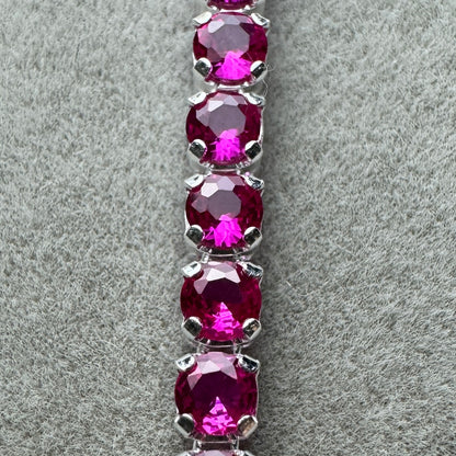 Brazalete Tenis Rosa Brillante