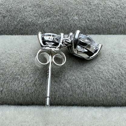 Aretes Corazones Colgantes Brillantes