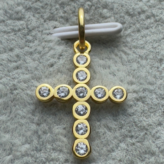 Charm Colgante Cruz Dorada