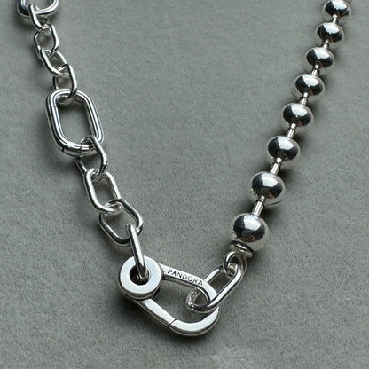 Collar Bolitas Y Eslabones 45 cm