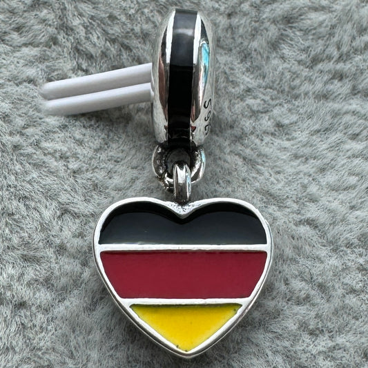 Charm Colgante Corazón Bandera De Alemania