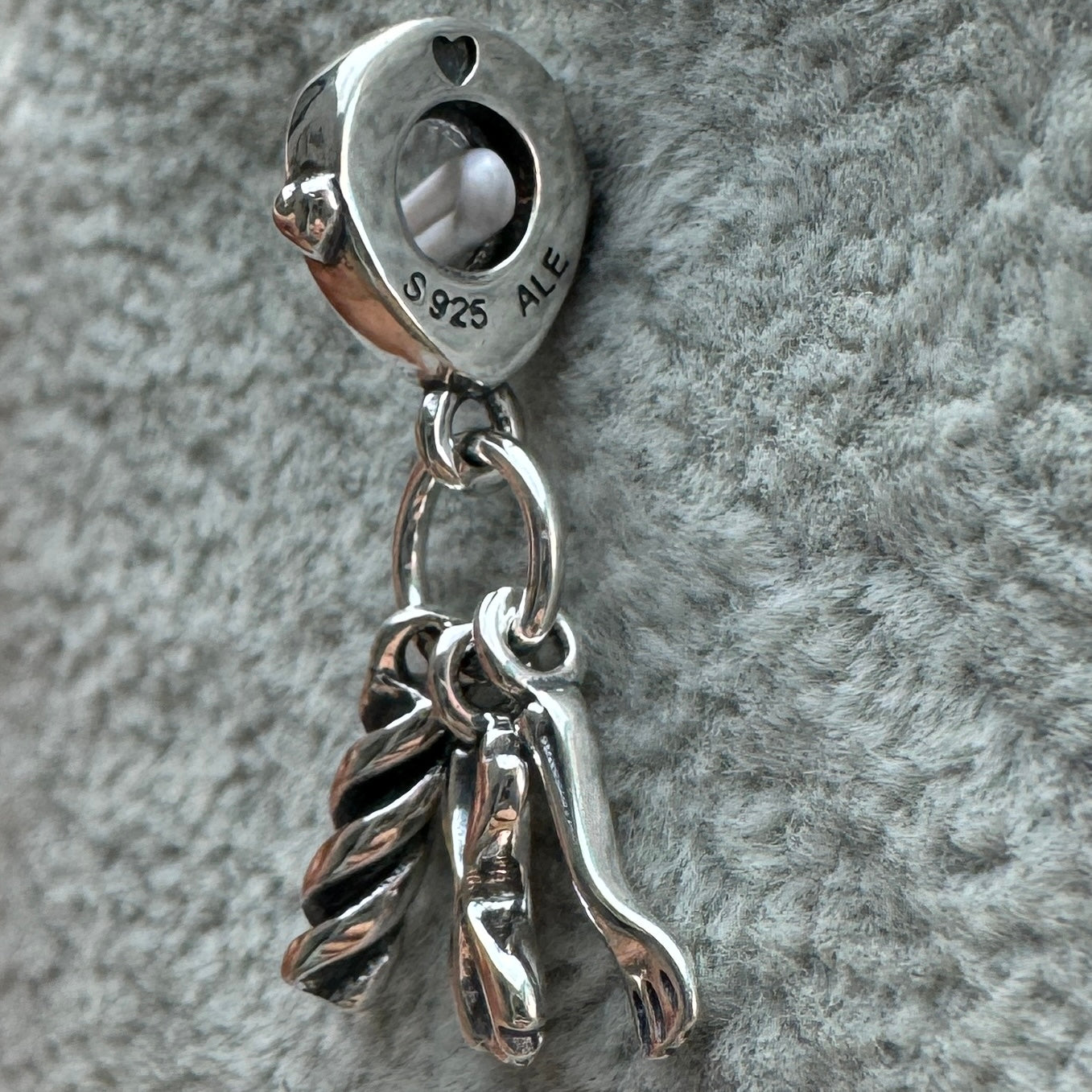 Charm Colgante Triple Pasta Y Tenedor