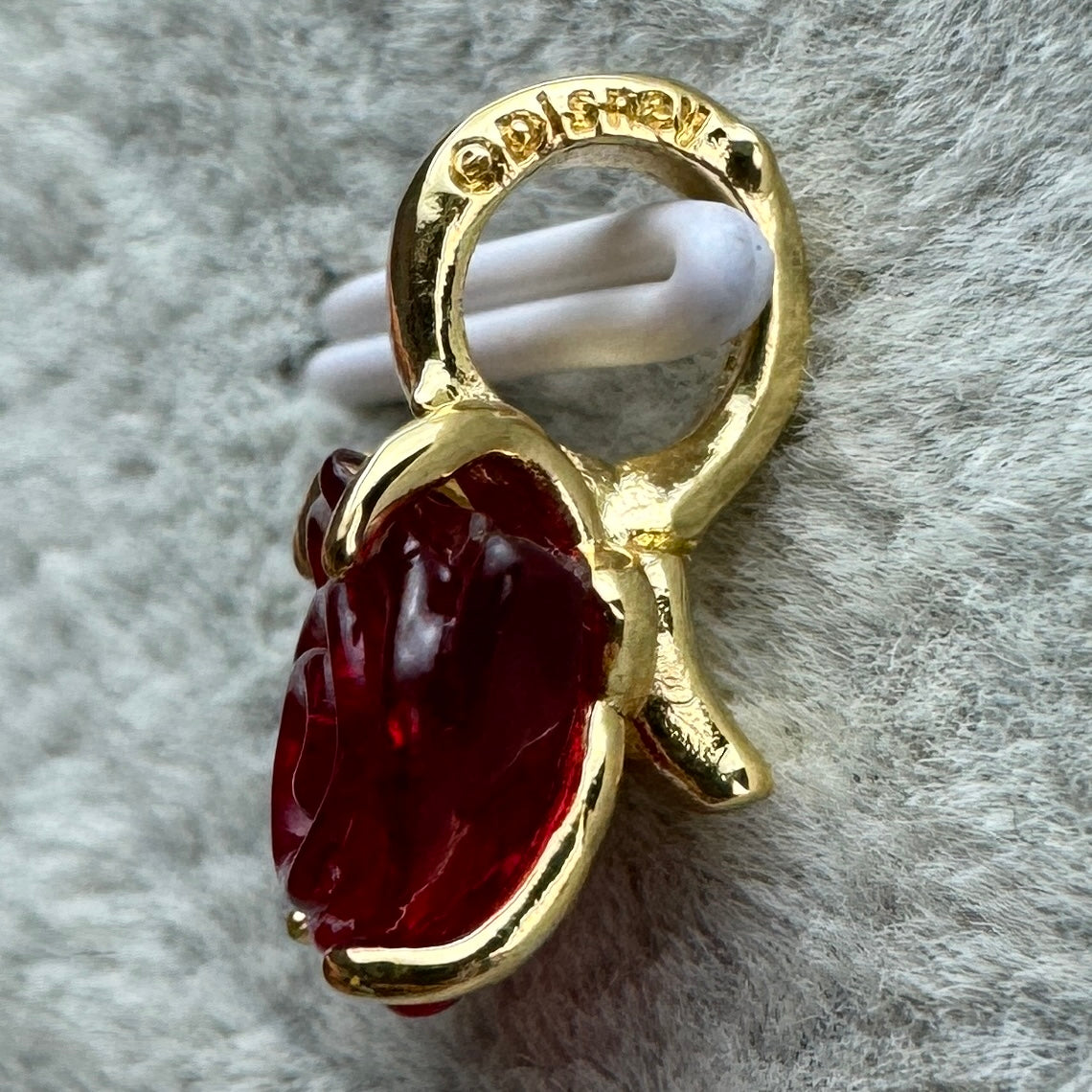 Charm Colgante Rosa Encantada De La Bella Y La Bestia Disney