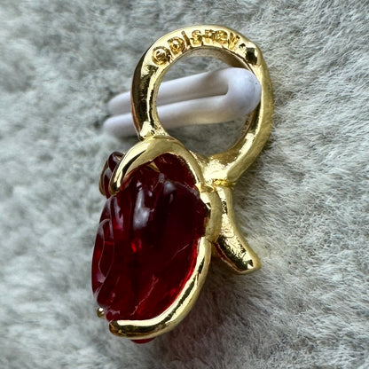 Charm Colgante Rosa Encantada De La Bella Y La Bestia Disney