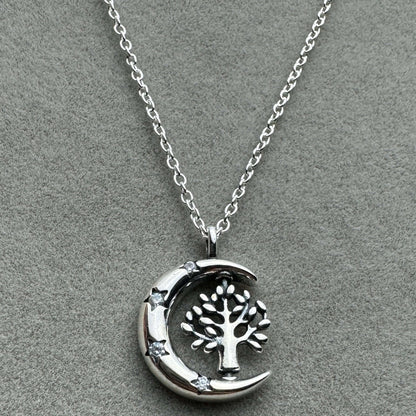 Collar Árbol De La Vida Giratorio Y Luna 50 cm (Ajustable A 45 Y 40 cm)