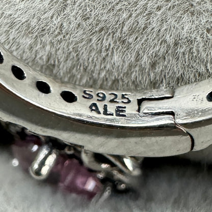 Aretes Corazón Rosa Halo