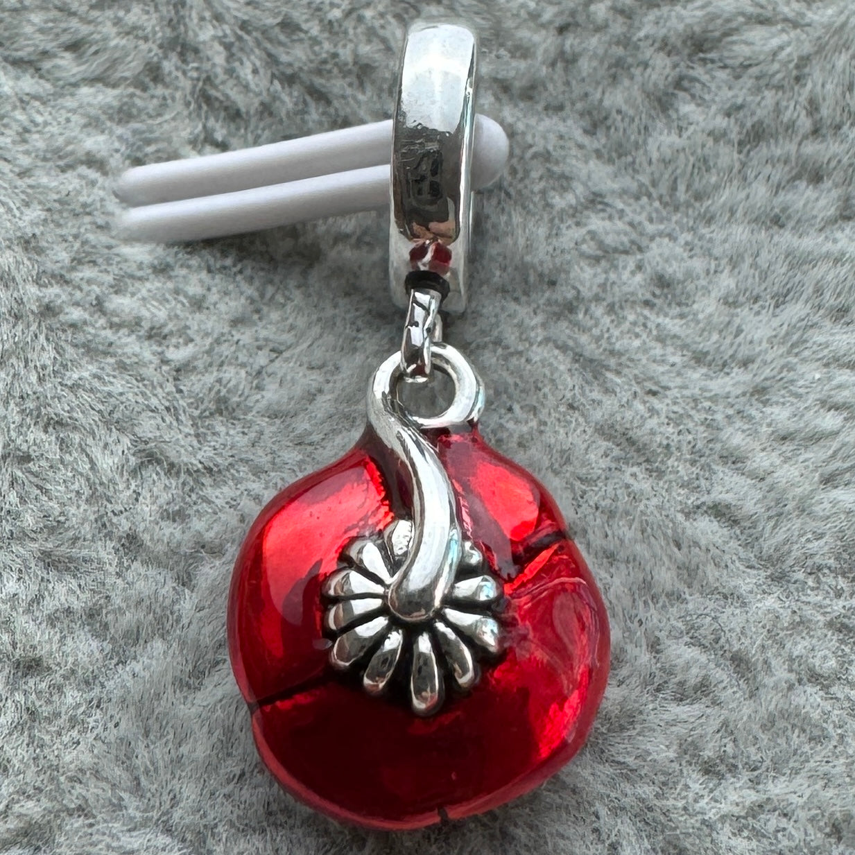 Charm Colgante Flor Roja