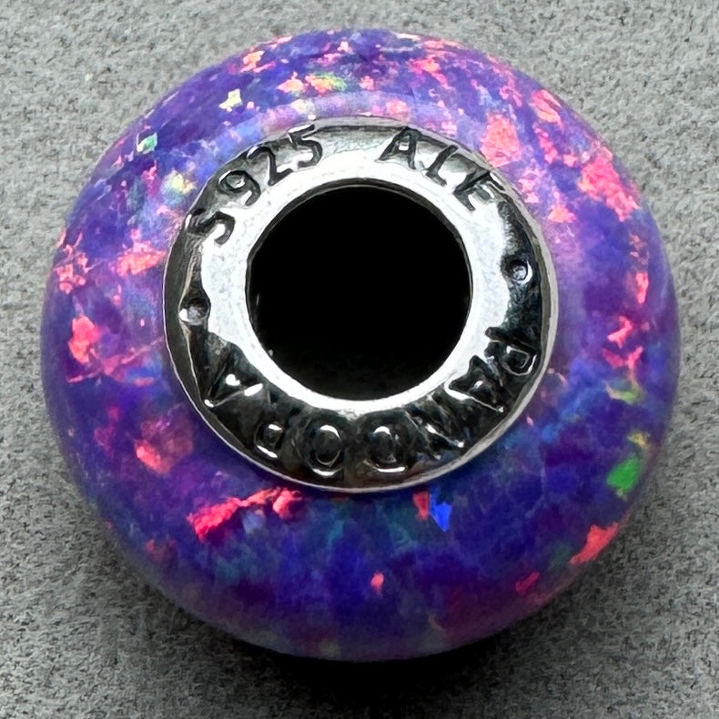 Charm Murano Morado Opalescente