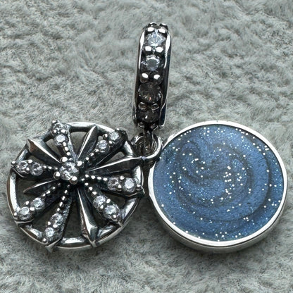 Charm Colgante Doble Galaxia Estrella