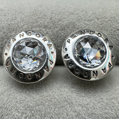 Aretes Logotipo Brillante Transparente