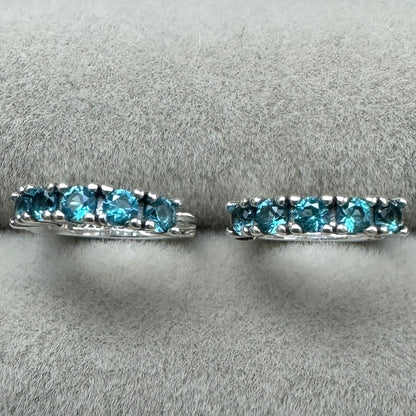 Aretes Abrazo Azul Claro