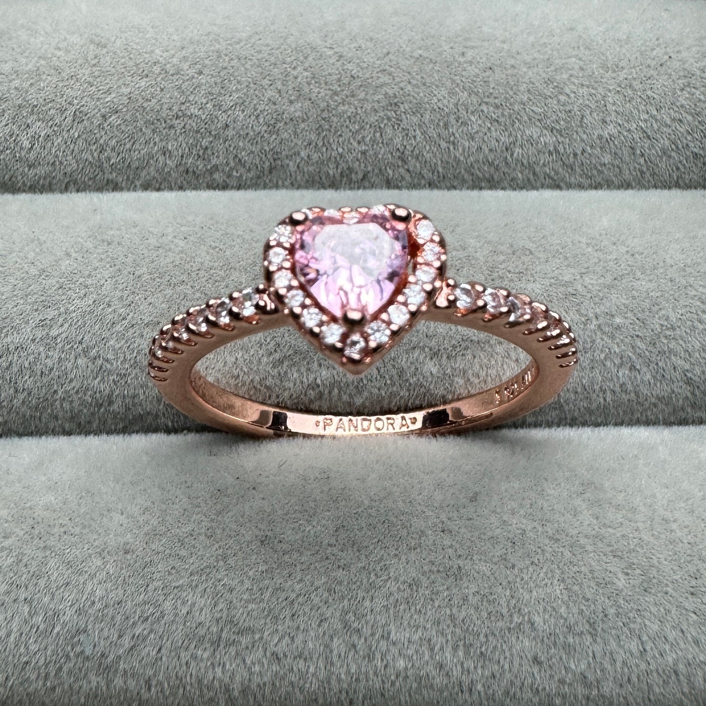 Anillo Corazón Oro Rosa Nivelado Brillante