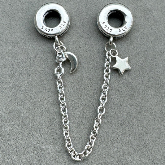 Cadena De Seguridad Luna y Estrella