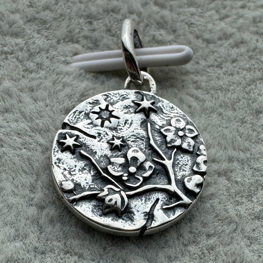 Charm Medallón Flor De Cerezo