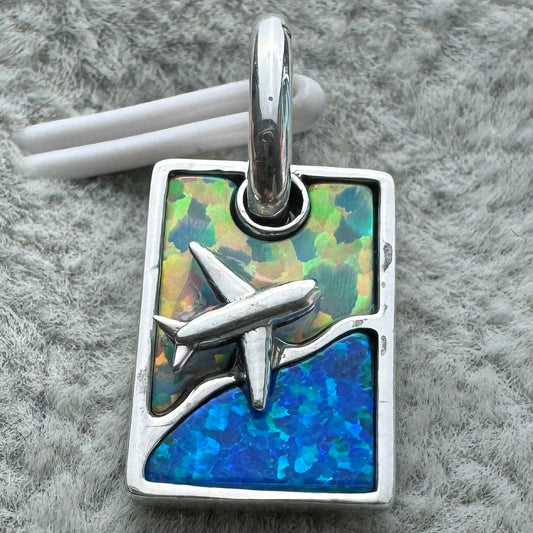 Charm Colgante Viaje Avión Opalescente