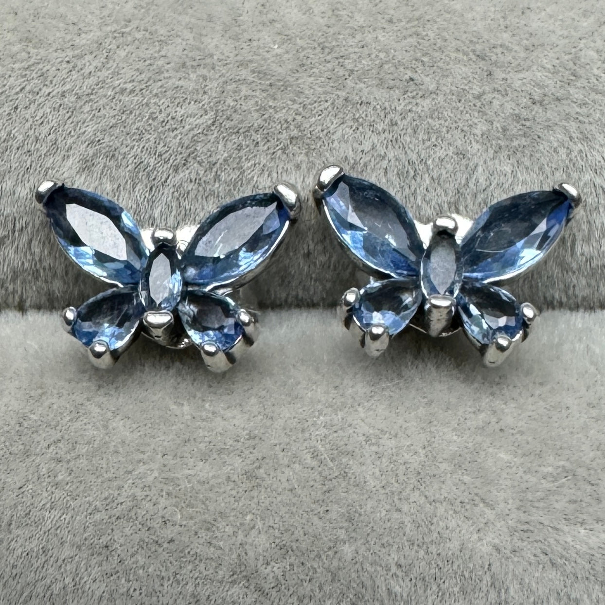 Aretes Mariposa Azul