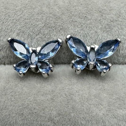 Aretes Mariposa Azul