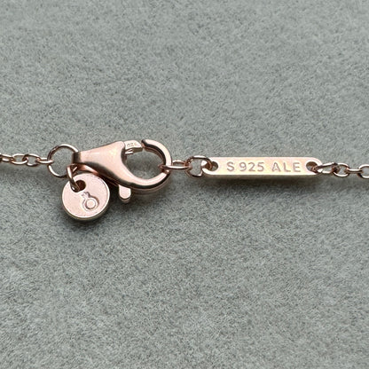 Collar Corazón Elevado Brillante Baño Rosa 45 cm (Ajustable A 40 cm)