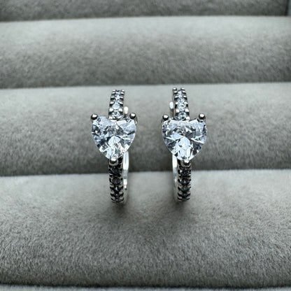 Aretes Corazón Pavé