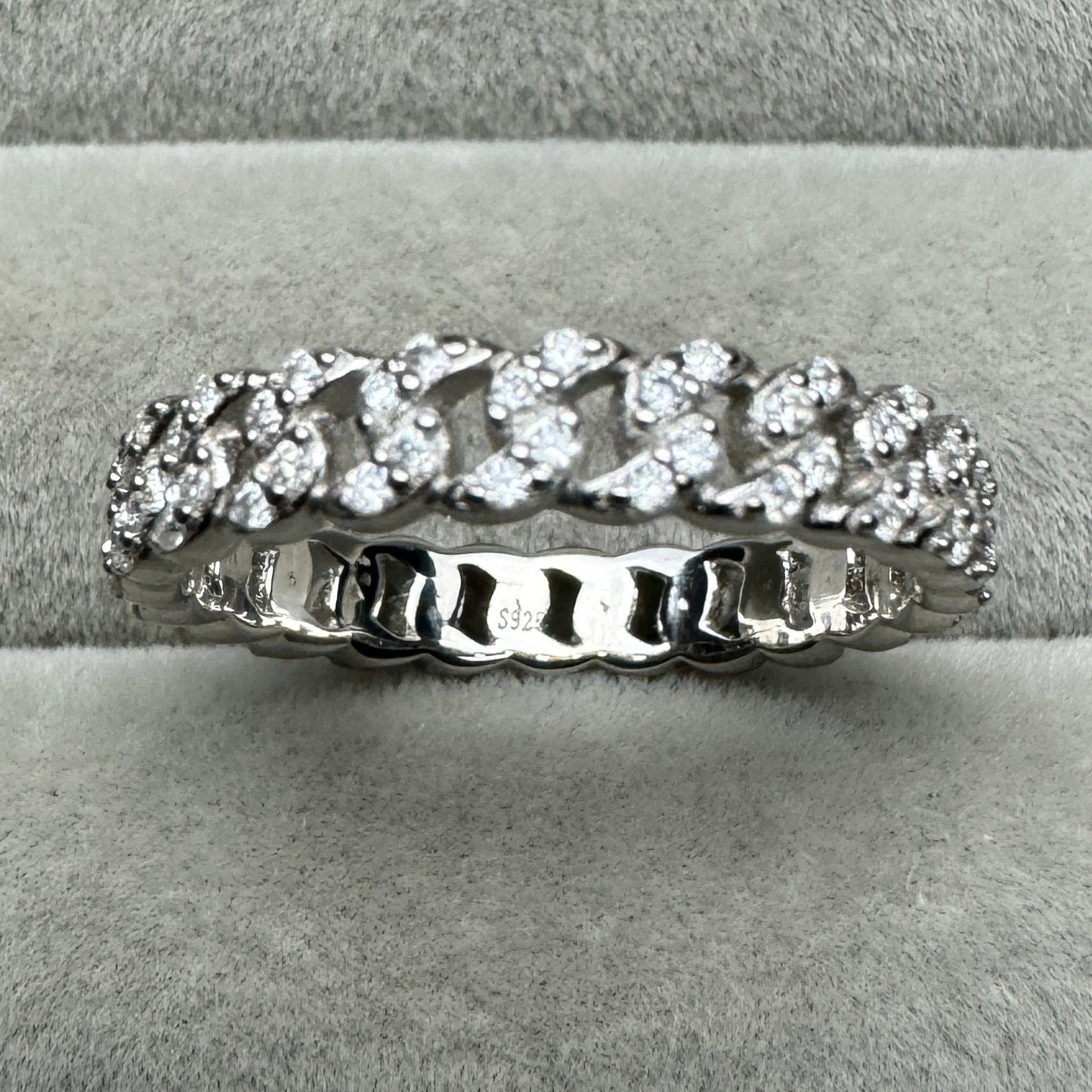 Anillo Cubano Moissanita