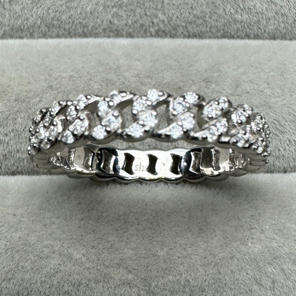 Anillo Cubano Moissanita