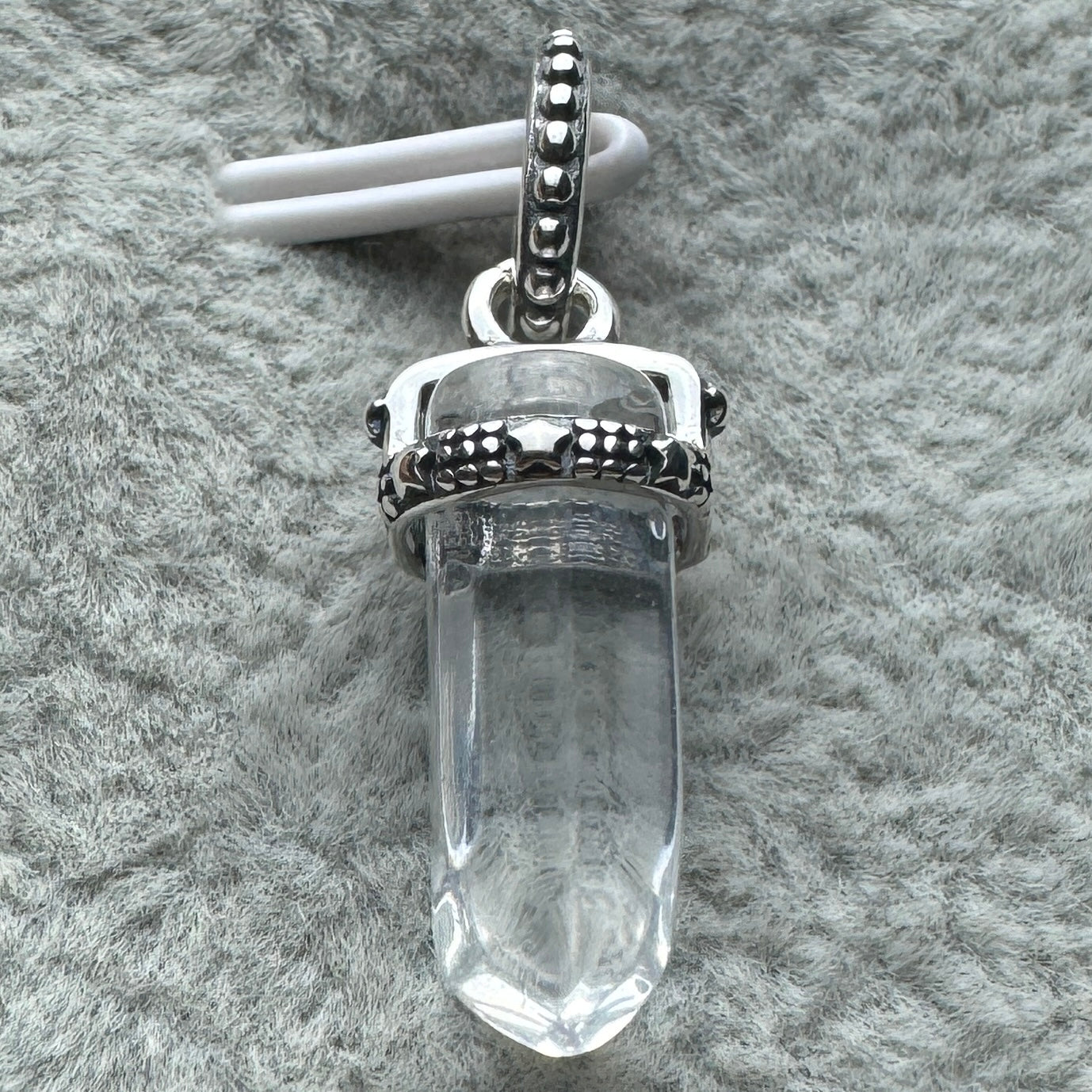 Charm Colgante Cuarzo Blanco