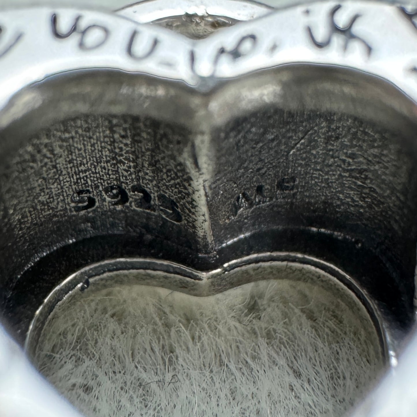 Charm Corazón Candado Divisible En Dos Tonos