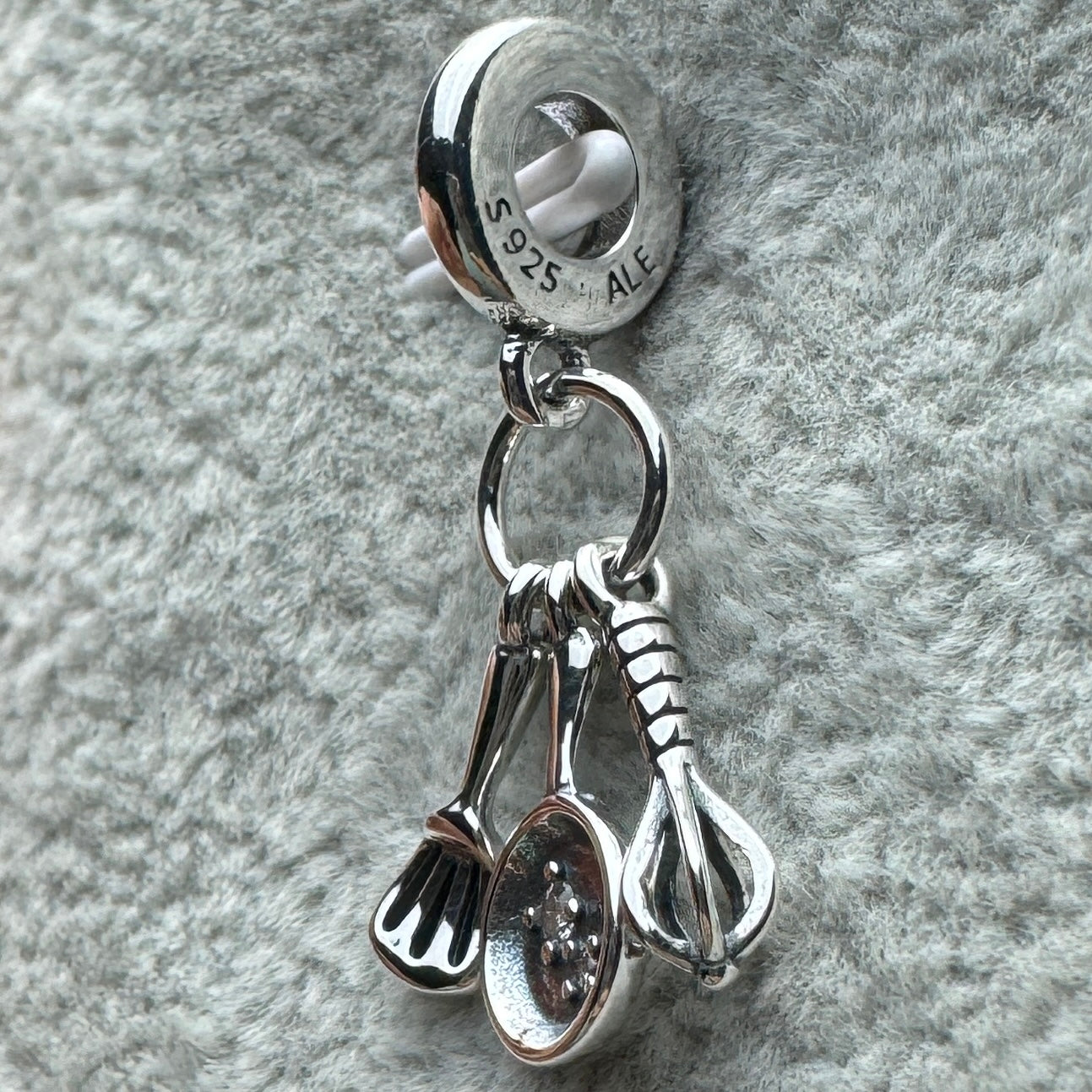 Charm Colgante Triple Chef Espatula, Sartén Y Batidor