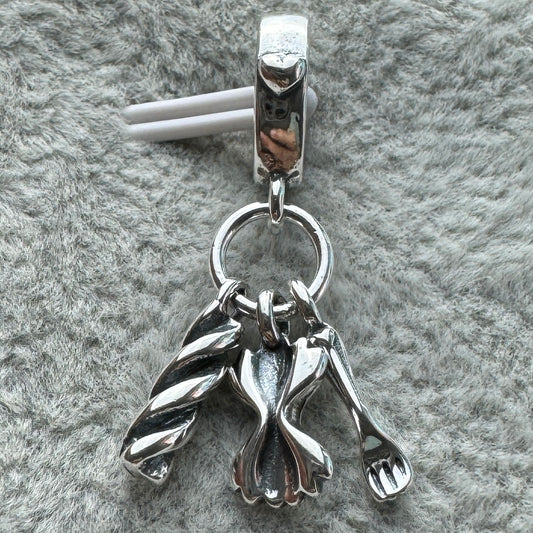 Charm Colgante Triple Pasta Y Tenedor