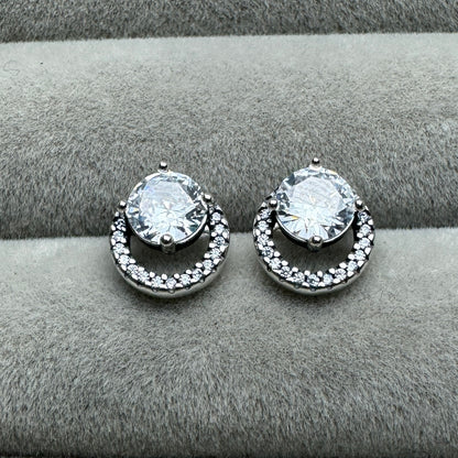Aretes Círculo Brillante Pavé