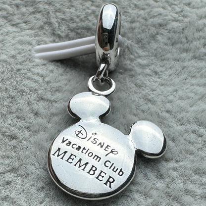 Charm Colgante Mundo Silueta De Mickey Azul Disney
