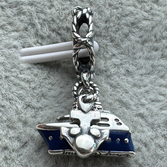 Charm Colgante Doble Crucero Y Ancla Mickey Disney