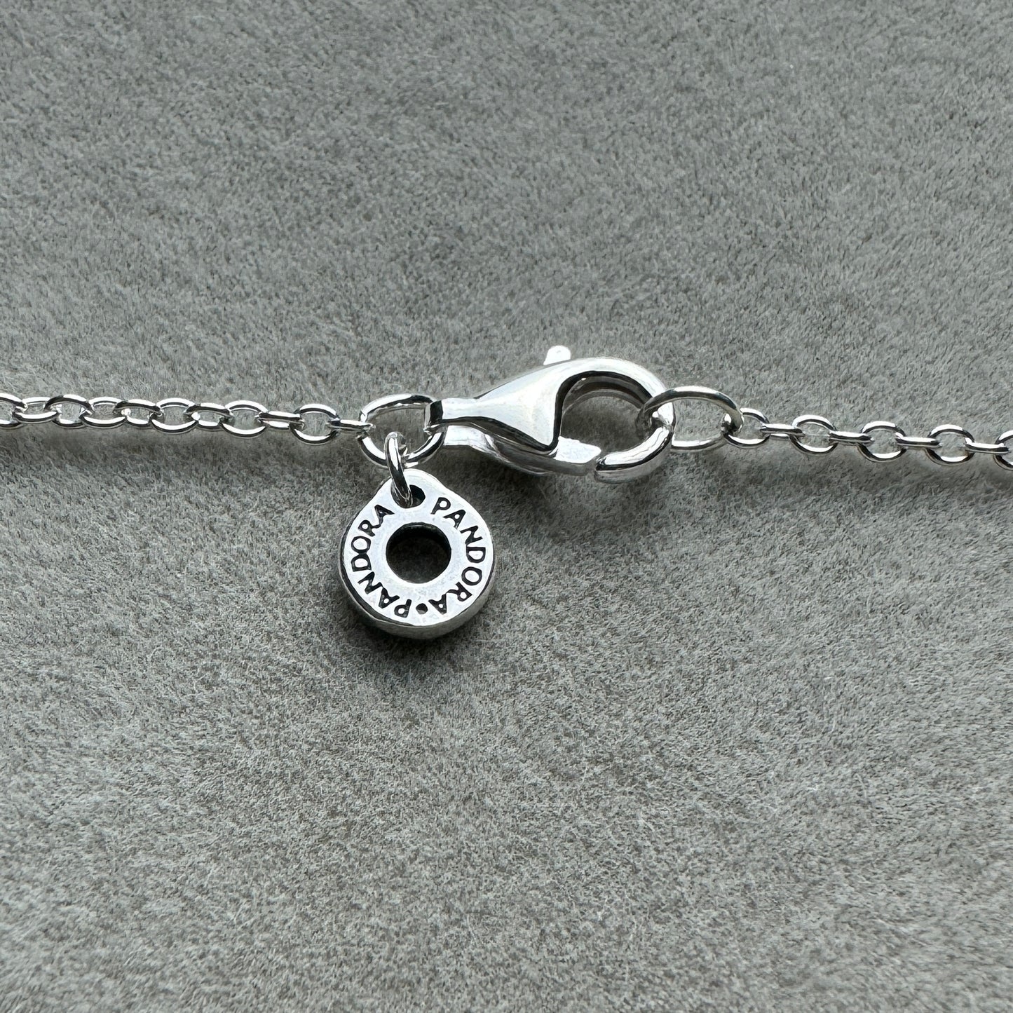 Collar y Pendiente Círculo Doble Brillante 45 cm (Ajustable A 42.5 y 40 cm)