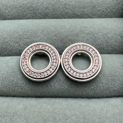 Aretes Logotipo En Dos Tonos